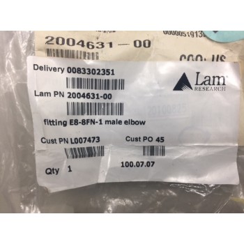 LAM Research 2004631-00 Entegris E8-8FN-1 Male Elbow Fitting